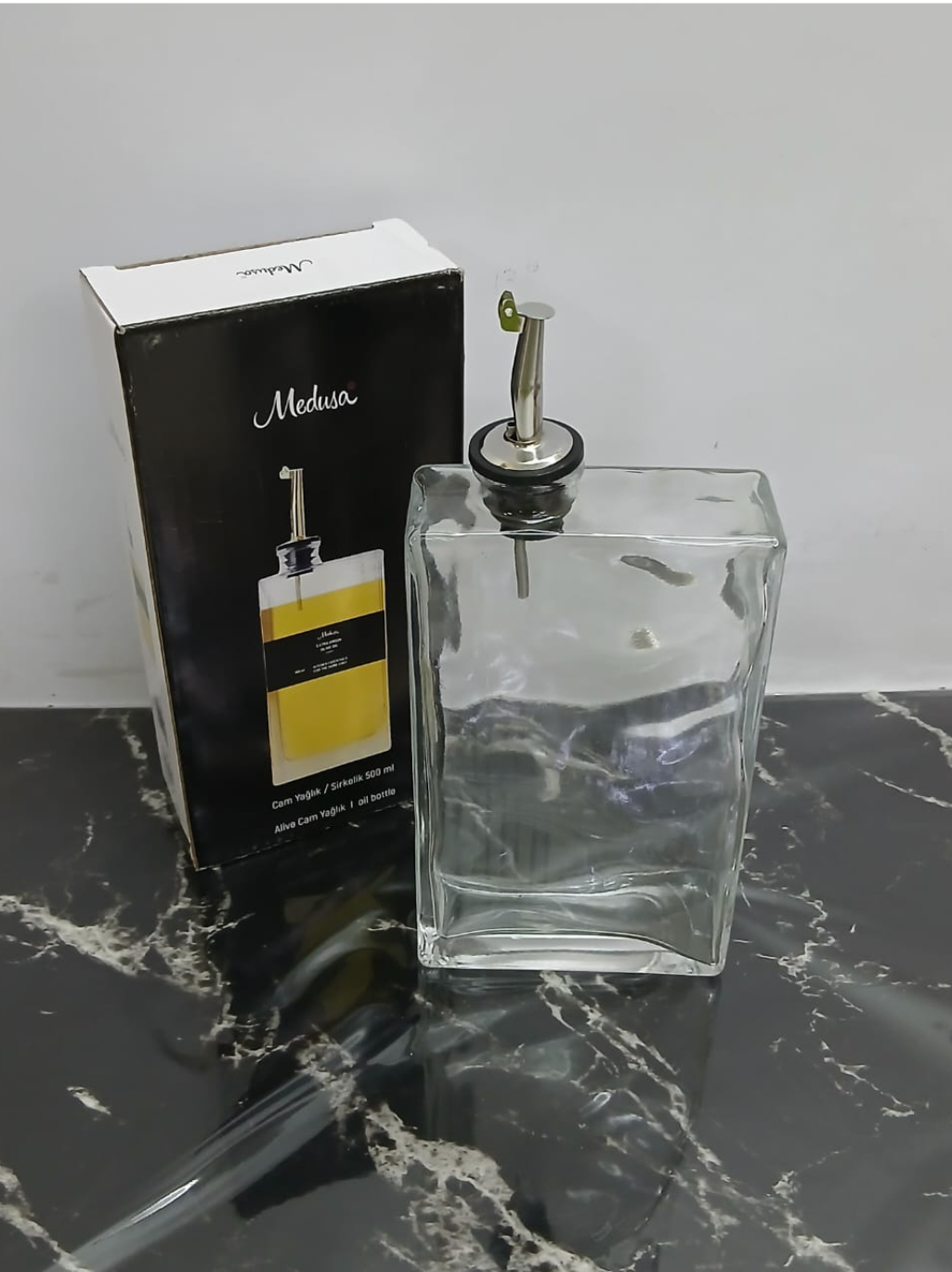 Premium Glass Oil & Vinegar Dispenser Bottle – Modern Kitchen Essentials