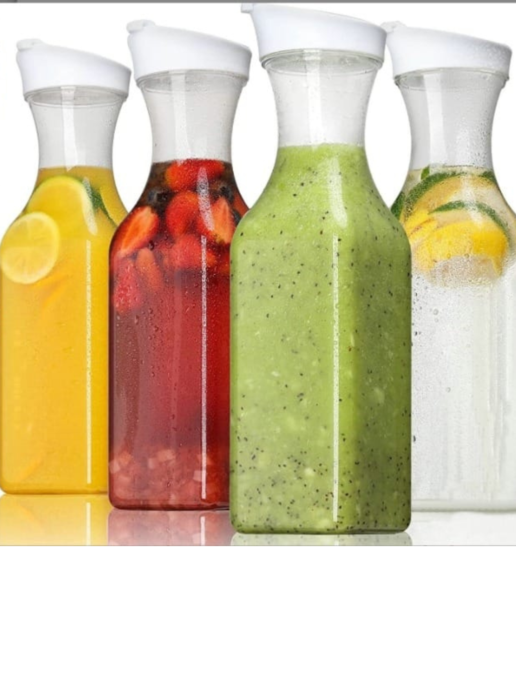Acrylic Beverage Bottles – Sleek Square Design (1.5L Capacity)