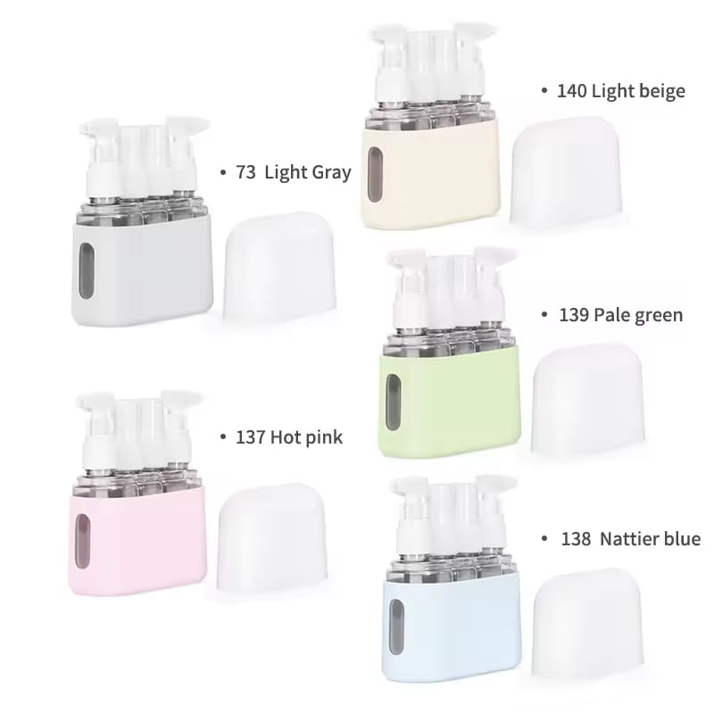 Multi-Compartment Travel Dispenser (4-in-1 Pump Bottles)