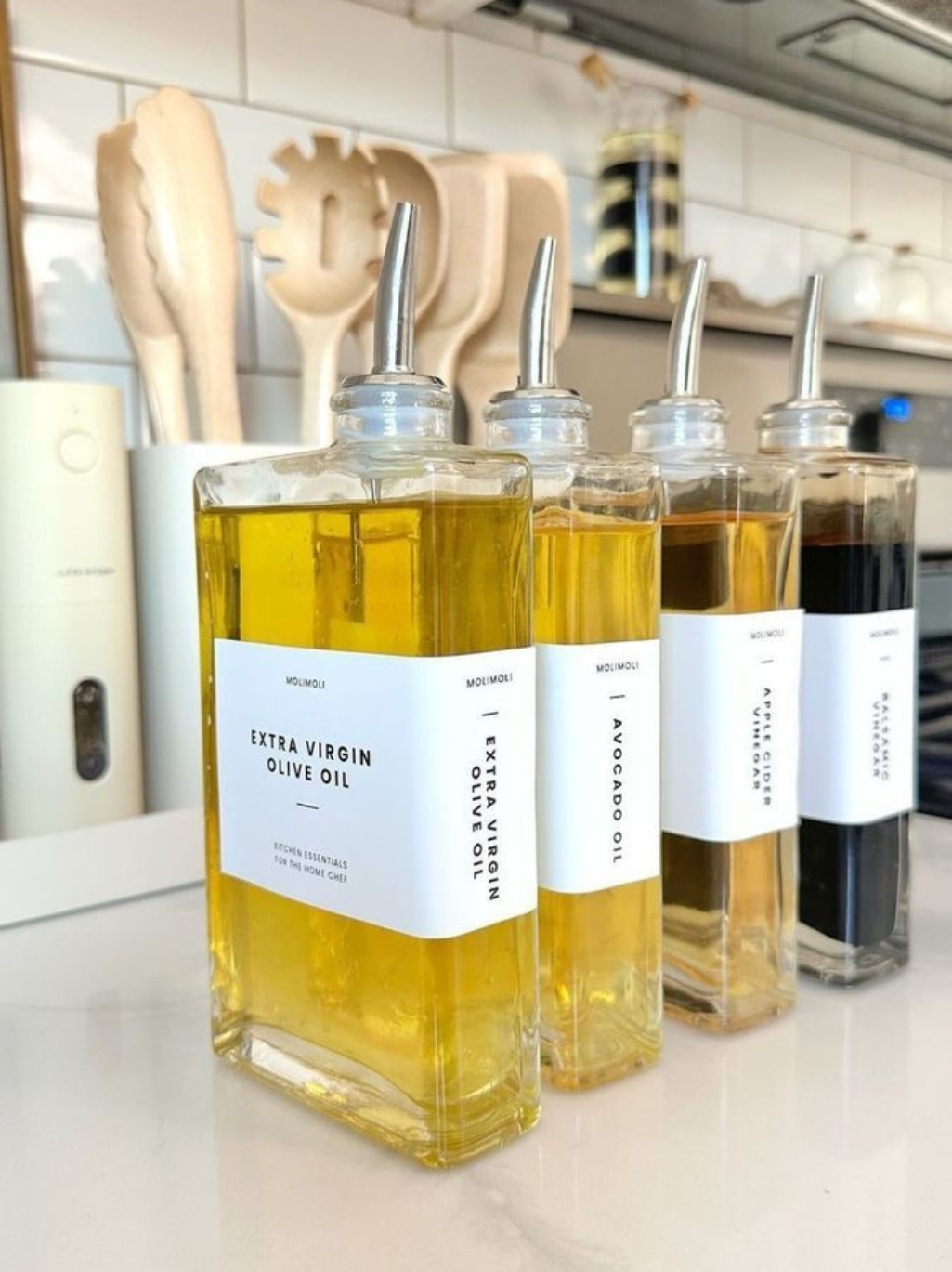 Premium Glass Oil & Vinegar Dispenser Bottle – Modern Kitchen Essentials