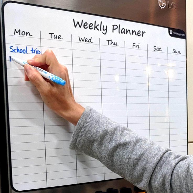 Magnetic Weekly Planner (Fridge)