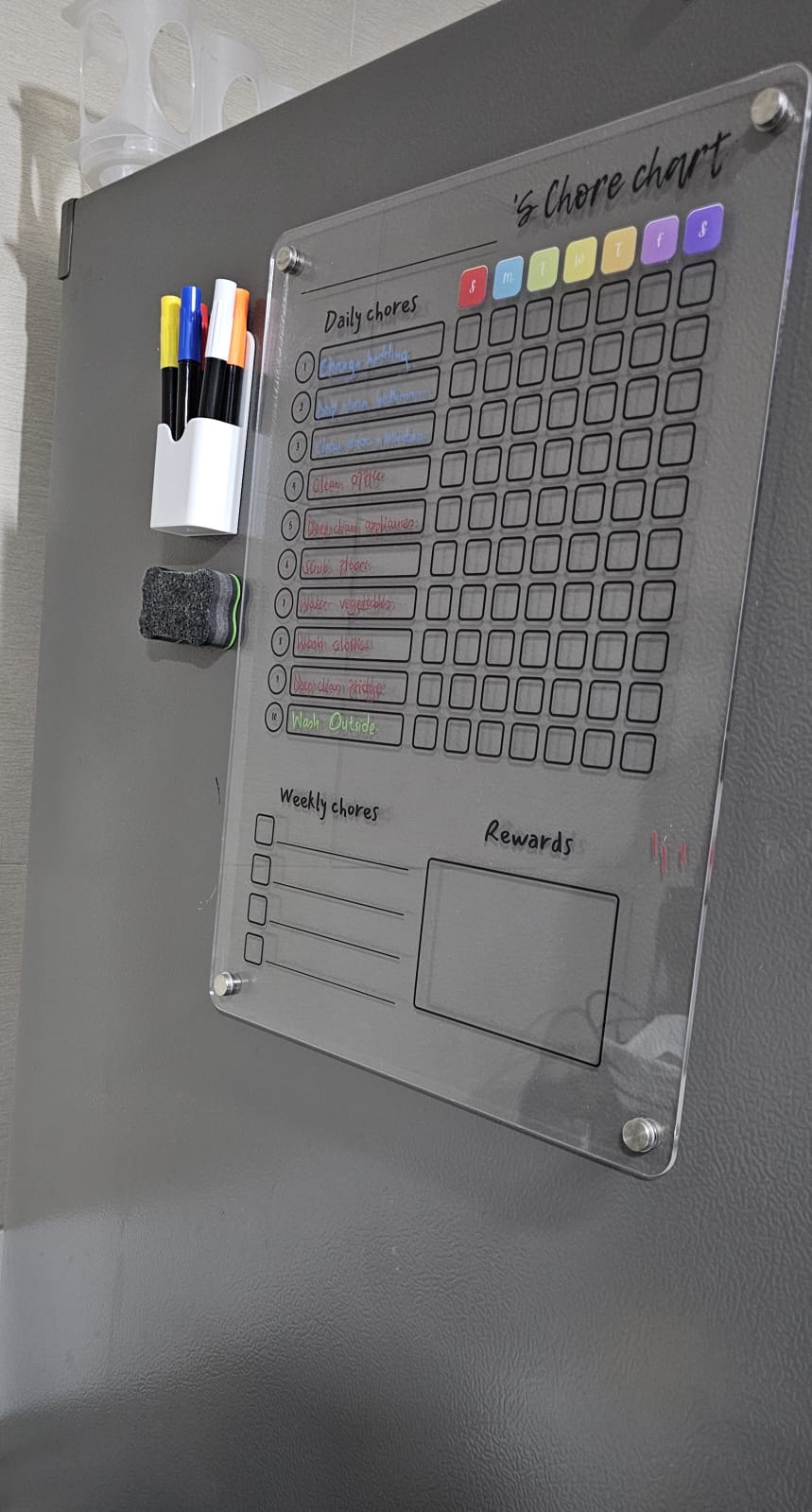 Acrylic Magnetic Chore Planner