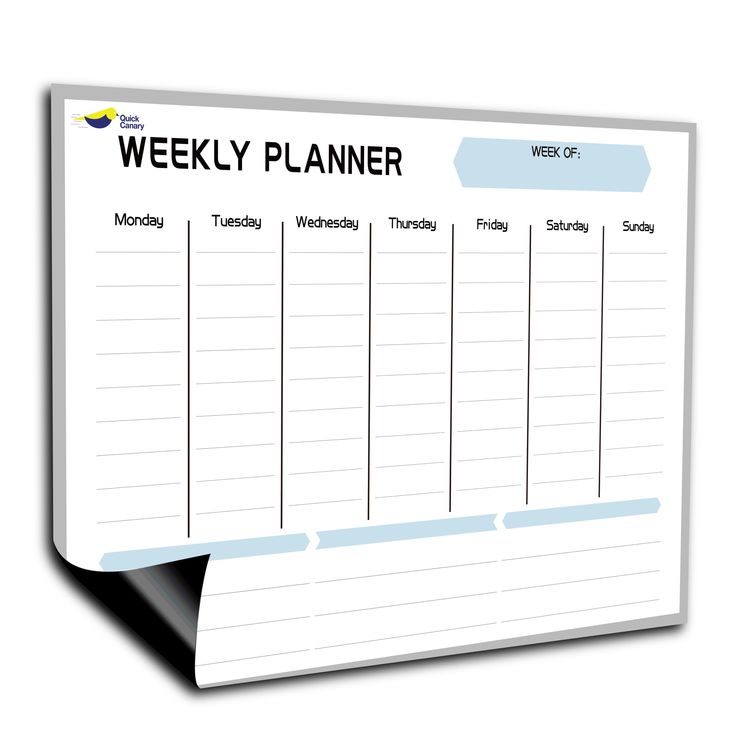 Magnetic Weekly Planner (Fridge)