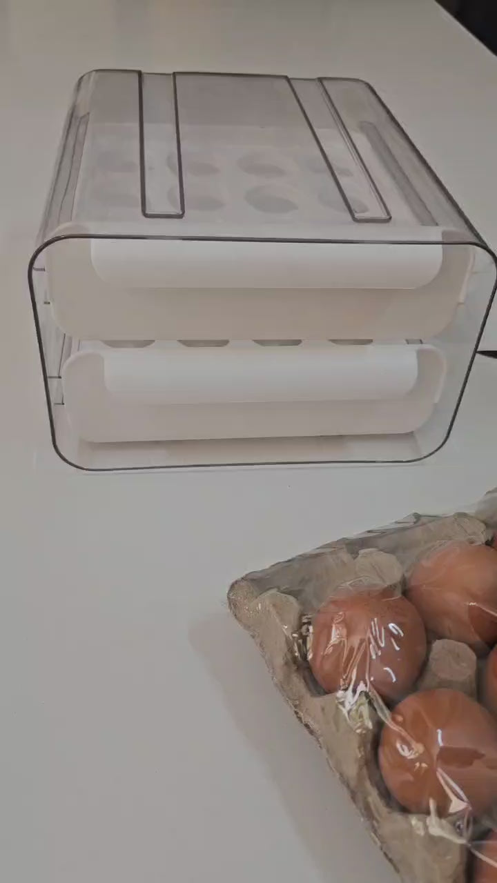 Stackable Egg storage with slide out drawers