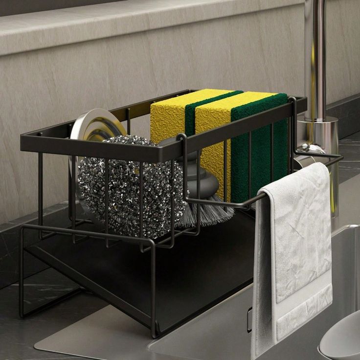 Metallic Sink Caddy with hook