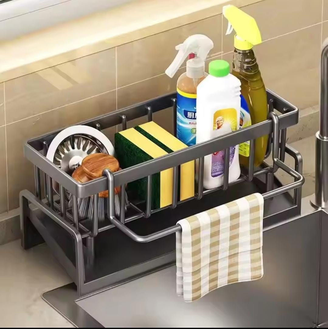 Metallic Sink Caddy with hook