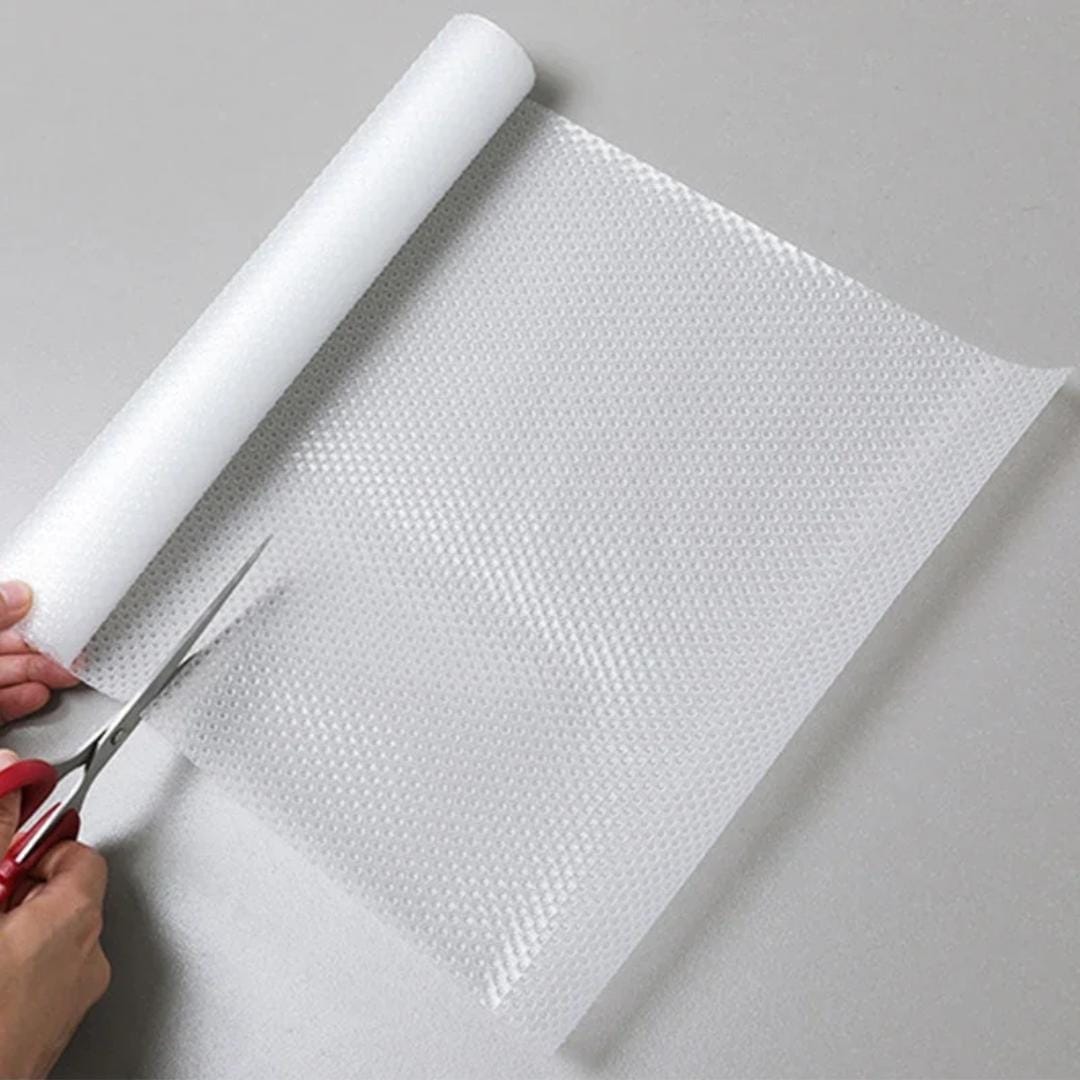 Clear non-slip drawer liners