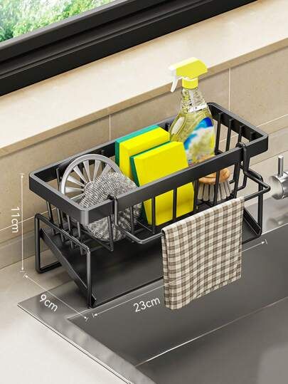 Metallic Sink Caddy with hook
