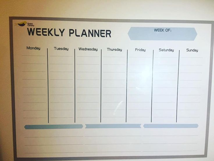 Magnetic Weekly Planner (Fridge)